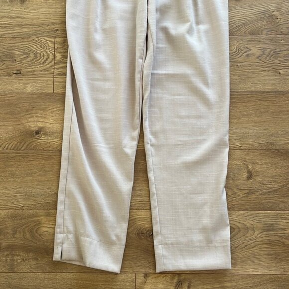 Chic Tan Jumpsuit with Paper Bag Waist and Pleated Front - Picture 2 of 2